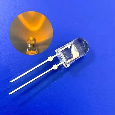 Przejście 5mm 45deg 590nm Bursztynowy kolor LED 13000mcd Z zatrzymaniem dla świateł drogowych