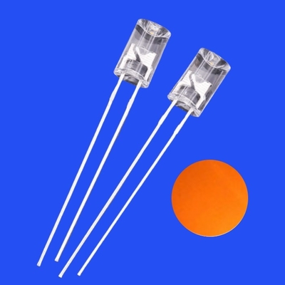 5mm 1,5Hz 1/12 cyklu pracy 12V Kolor pomarańczowy 615nm 1200mcd 90deg rezystor zintegrowany bezprzewódny wykrzywiony migający LED