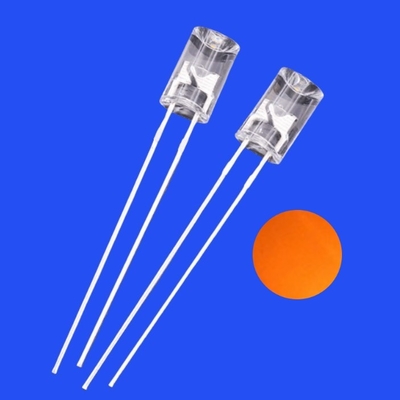 5mm 2Hz 1/6 Cykl pracy 12V Jasny kolor pomarańczowy 600nm 1200mcd 90deg Rezystor Zintegrowany bezprzewódny wykrzywiony migający LED