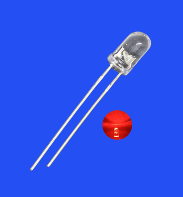 Świecące diody 5mm 3,0Hz 1/6 cyklu pracy Czerwony Kolor 620nm 1200mcd Okrągłe Jasne soczewki Dip Blinking LED