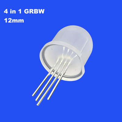 SK6812 12mm 4in1 GRGBW Full Color Diffused Round Head 60deg Adresable Pixel LED Diod dla ekranu LED Pixel